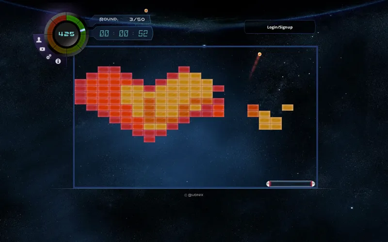 A level of the Space episode of Ball And Wall